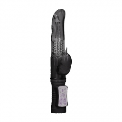 VIBRADOR RAMPANTE DOLPHIN CON ROTACIÓN - NEGRO