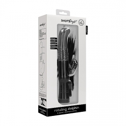 VIBRADOR RAMPANTE DOLPHIN CON ROTACIÓN - NEGRO