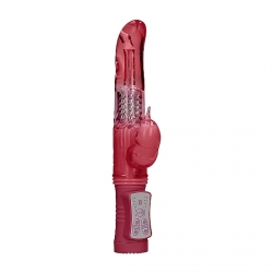 VIBRADOR RAMPANTE DOLPHIN CON ROTACIÓN - ROJO