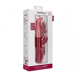 VIBRADOR RAMPANTE DOLPHIN CON ROTACIÓN - ROJO