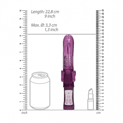 VIBRADOR RAMPANTE MARIPOSA CON ROTACIÓN - MORADO