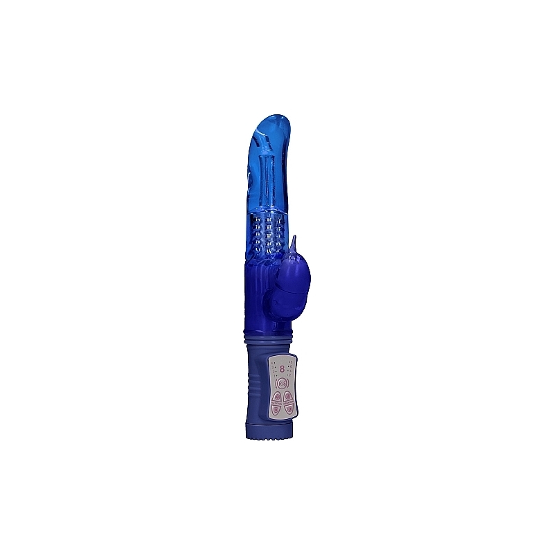 VIBRADOR RAMPANTE DOLPHIN CON ROTACIÓN - AZUL