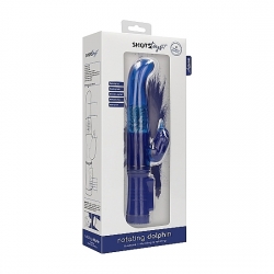 VIBRADOR RAMPANTE DOLPHIN CON ROTACIÓN - AZUL