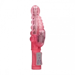 VIBRADOR RAMPANTE BURBUJAS CON ROTACIÓN - ROSA