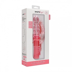 VIBRADOR RAMPANTE BURBUJAS CON ROTACIÓN - ROSA