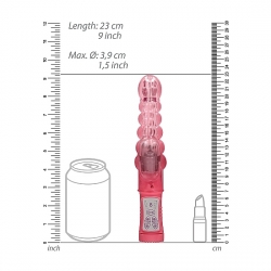 VIBRADOR RAMPANTE BURBUJAS CON ROTACIÓN - ROSA