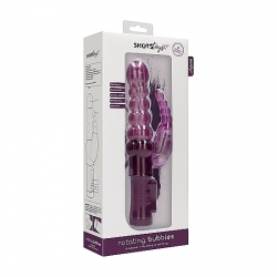 VIBRADOR RAMPANTE BURBUJAS CON ROTACIÓN - MORADO