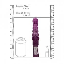 VIBRADOR RAMPANTE BURBUJAS CON ROTACIÓN - MORADO