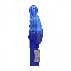 VIBRADOR RAMPANTE BURBUJAS CON ROTACIÓN - AZUL