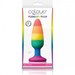 PLEASURE PLUG DE SILICONA RAINBOW MEDIANO