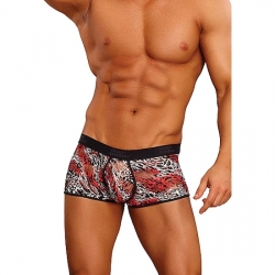 MALE POWER BOXER ESTAMPADO LEOPARDO ROJO