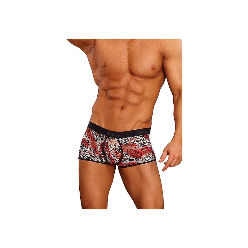 MALE POWER BOXER ESTAMPADO LEOPARDO ROJO