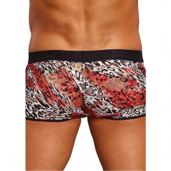 MALE POWER BOXER ESTAMPADO LEOPARDO ROJO