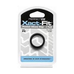 XACT-FIT PACK DE 2 ANILLOS DE SILICONA 11CM - NEGRO