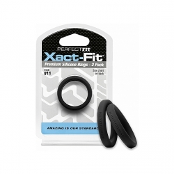 XACT-FIT PACK DE 2 ANILLOS DE SILICONA 12CM - NEGRO