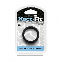 XACT-FIT PACK DE 2 ANILLOS DE SILICONA 13,6CM - NEGRO