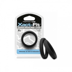 XACT-FIT PACK DE 2 ANILLOS DE SILICONA 14,4CM - NEGRO