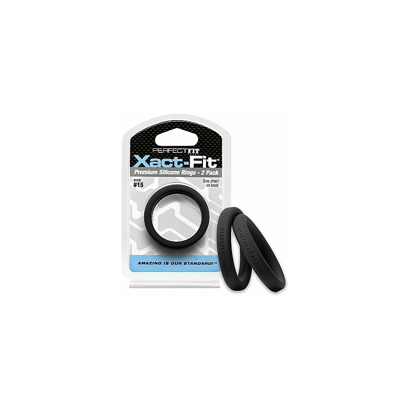 XACT-FIT PACK DE 2 ANILLOS DE SILICONA 15,2CM - NEGRO