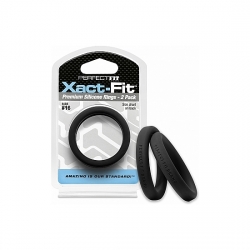 XACT-FIT PACK DE 2 ANILLOS DE SILICONA 16CM - NEGRO