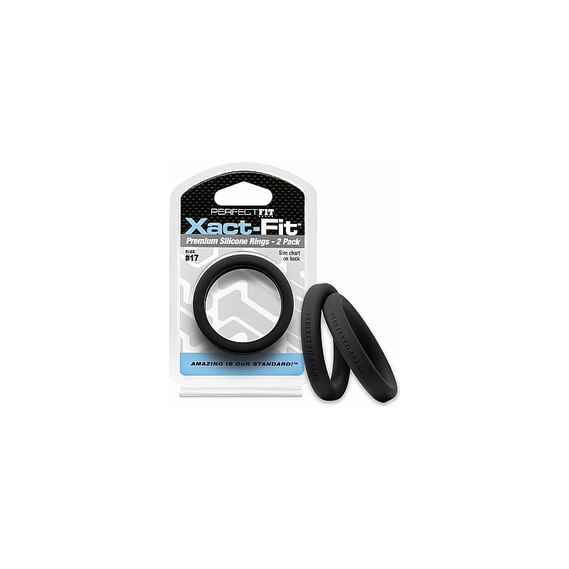 XACT-FIT PACK DE 2 ANILLOS DE SILICONA 16,7CM - NEGRO