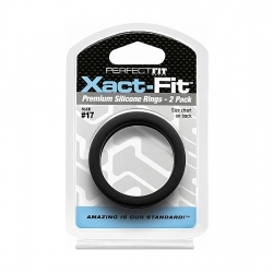 XACT-FIT PACK DE 2 ANILLOS DE SILICONA 16,7CM - NEGRO