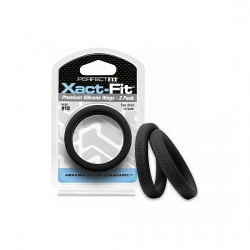 XACT-FIT PACK DE 2 ANILLOS DE SILICONA 17,5CM - NEGRO