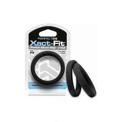 XACT-FIT PACK DE 2 ANILLOS DE SILICONA 18,3CM - NEGRO