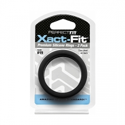 XACT-FIT PACK DE 2 ANILLOS DE SILICONA 18,3CM - NEGRO