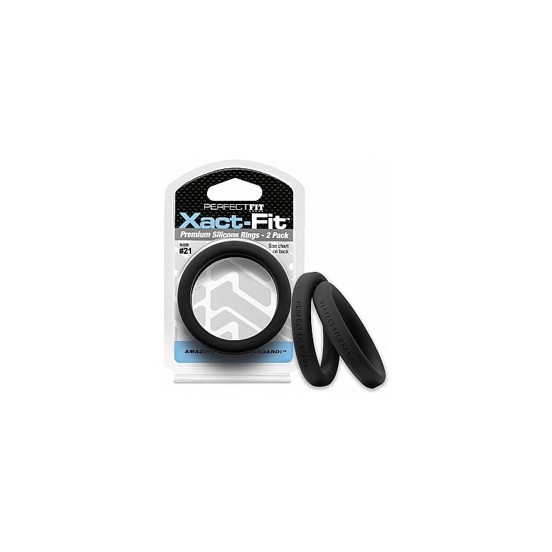 XACT-FIT PACK DE 2 ANILLOS DE SILICONA 20CM - NEGRO