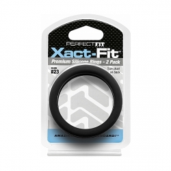 XACT-FIT PACK DE 2 ANILLOS DE SILICONA 20,7CM - NEGRO