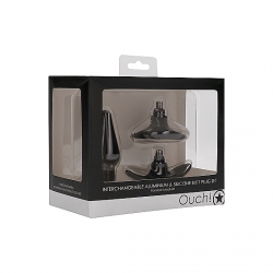 PLUG CON BASE INTERCAMBIABLE - MEDIANO PUNTEADO - NEGRO