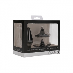 PLUG CON BASE INTERCAMBIABLE - GRANDE PUNTEADO - NEGRO