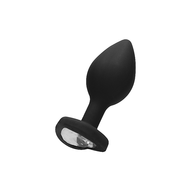 DIAMOND HEART BUTT PLUG - REGULAR - NEGRO