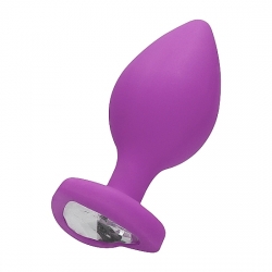 DIAMOND HEART BUTT PLUG - EXTRA GRANDE - MORADO