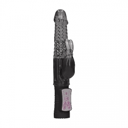 VIBRADOR CONEJITO CON ROTACIÓN - NEGRO