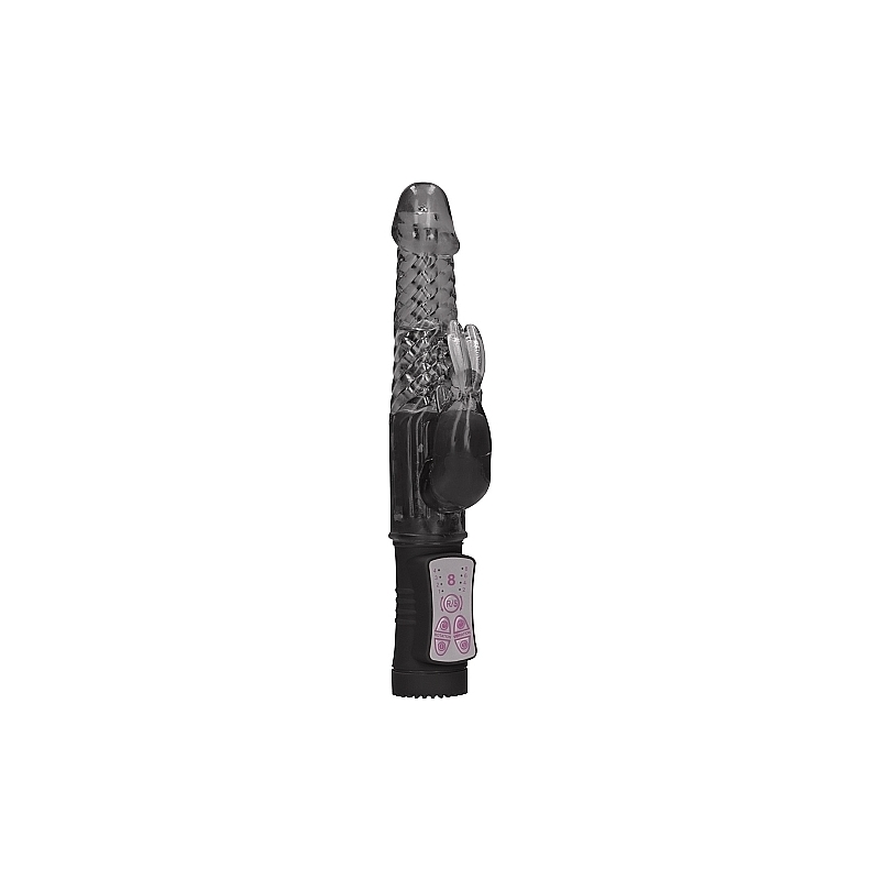 VIBRADOR CONEJITO CON ROTACIÓN - NEGRO