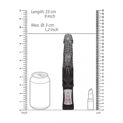 VIBRADOR CONEJITO CON ROTACIÓN - NEGRO