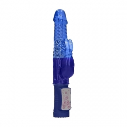 VIBRADOR CONEJITO CON ROTACIÓN - AZUL