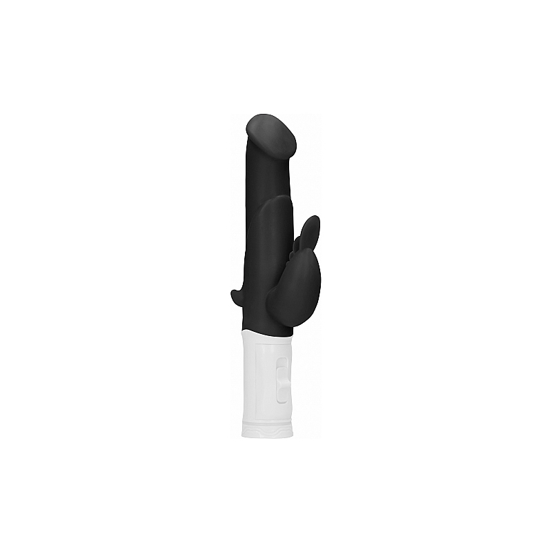 VIBRADOR CONEJITO RAMPANTE CON ROTACIÓN - NEGRO