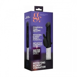 VIBRADOR CONEJITO RAMPANTE CON ROTACIÓN - NEGRO