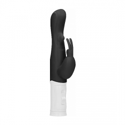 VIBRADOR RAMPANTE CONEJITO CON ROTACIÓN - NEGRO