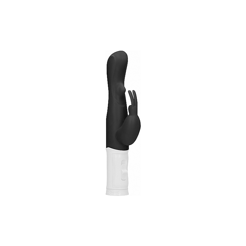 VIBRADOR RAMPANTE CONEJITO CON ROTACIÓN - NEGRO