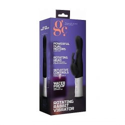 VIBRADOR RAMPANTE CONEJITO CON ROTACIÓN - NEGRO