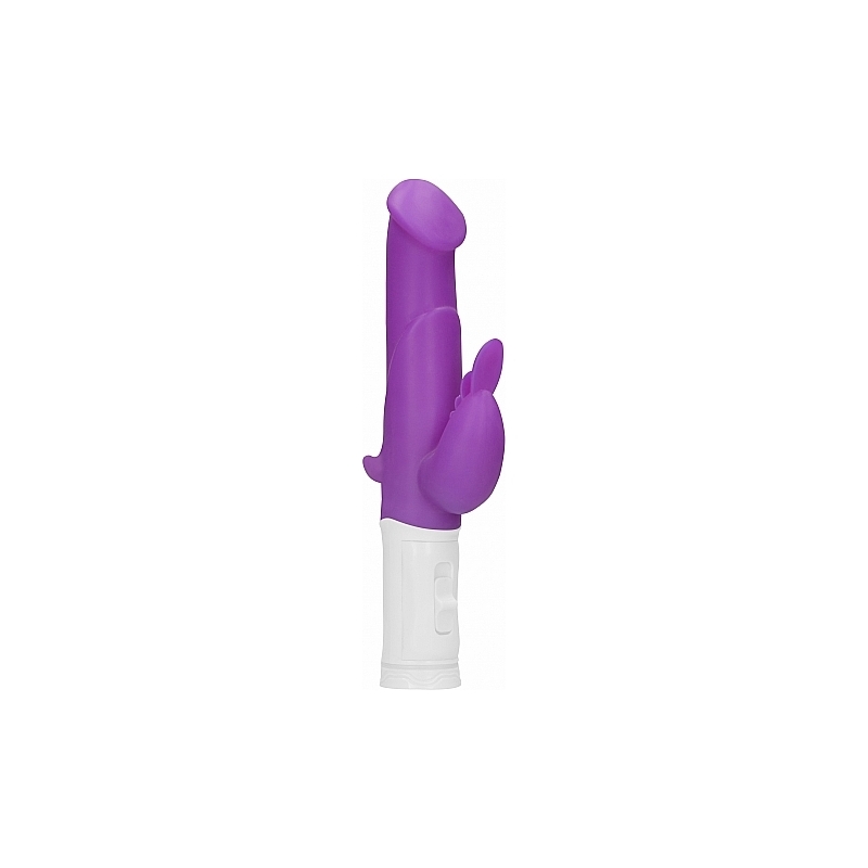 VIBRADOR CONEJITO RAMPANTE CON ROTACIÓN - MORADO