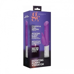 VIBRADOR CONEJITO RAMPANTE CON ROTACIÓN - MORADO