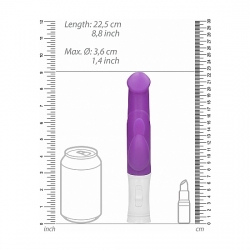 VIBRADOR CONEJITO RAMPANTE CON ROTACIÓN - MORADO