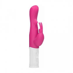 VIBRADOR RAMPANTE CONEJITO CON ROTACIÓN - ROSA