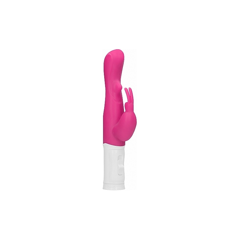 VIBRADOR RAMPANTE CONEJITO CON ROTACIÓN - ROSA