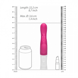 VIBRADOR RAMPANTE CONEJITO CON ROTACIÓN - ROSA