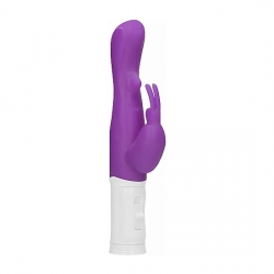 VIBRADOR RAMPANTE CONEJITO CON ROTACIÓN - MORADO